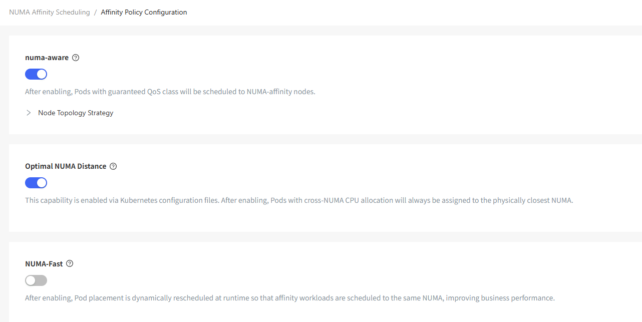 Affinity Policy Configuration